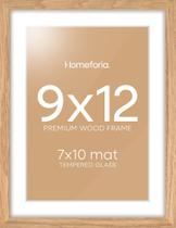 Porta-retratos Homeforia Wood Natural Oak 9x12 cm com tapete