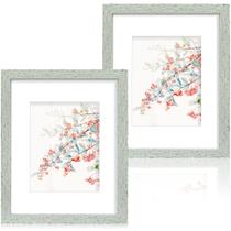 Porta-retratos Hongkee Sage Green Wooden 11x14, conjunto de 2
