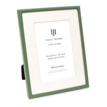 Porta-retratos Isaac Jacobs Green Metal Rope Border 6x8