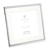 Porta-retratos Isaac Jacobs Silver Metal 6x6 com tapete 4x4