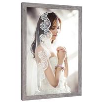 Porta-retratos JDZIVTOP Cinza rústico 38x56 cm Madeira