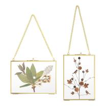 Porta-retratos JUXYES Brass Floater Frame Golden Glass 5x7 Porta-retratos JUXYES Brass Floater Frame Golden Glass 5x7