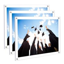 Porta-retratos Kalami, acrílico, suporte de parede, 8,5 x 11 polegadas, pacote com 3