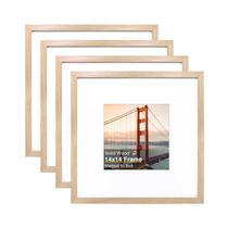 Porta-retratos KINLINK 14x14 cm Madeira natural para imagem de 8x8 cm Porta-retratos KINLINK 14x14 cm Madeira natural para imagem de 8x8 cm