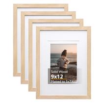 Porta-retratos KINLINK Natural Wood 9x12 para 5x7/6x8 com acrílico