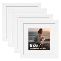 Porta-retratos KINLINK White 6x6, conjunto de 4 para 4x4 ou 6x6