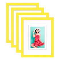 Porta-retratos KINLINK Yellow Wood 8x10 para 4x6/5x7 com acrílico