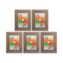 Porta-retratos Kit 5 Quadros Molduras Borda 4cm com Acetato