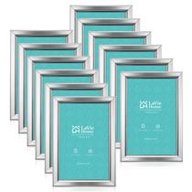 Porta-retratos LaVie Home 4x6 Silver (pacote com 12) com vidro Porta-retratos LaVie Home 4x6 Silver (pacote com 12) com vidro