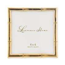 Porta-retratos Lawrence Frames Bamboo Design 10x10cm dourado Porta-retratos Lawrence Frames Bamboo Design 10x10cm dourado