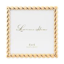 Porta-retratos Lawrence Frames Rope Design 10x10cm dourado