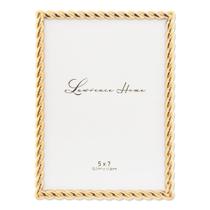 Porta-retratos Lawrence Frames Rope Design 5x7 Gold Metal Porta-retratos Lawrence Frames Rope Design 5x7 Gold Metal