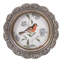 Porta-retratos LIHOLO Vintage 3x3 redondos em ouro antigo