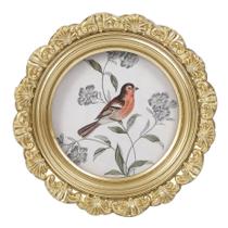 Porta-retratos LIHOLO Vintage 3x3 Round Gold Antique