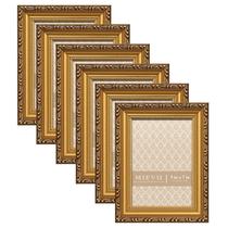 Porta-retratos MIEVU Gold, 5x7 polegadas, conjunto vintage de 6