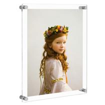 Porta-retratos NIUBEE, acrílico, suporte de parede, 11 x 14 polegadas, transparente