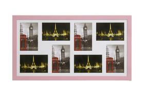 Porta Retratos Painel Multifotos Pop 8 Fotos 10X15 Rosa Bebê Porta Retratos Painel Multifotos Pop 8 Fotos 10X15 Rosa Bebê