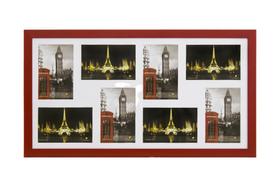 Porta Retratos Painel, Multifotos Pop 8 Fotos 10X15 Vermelho Porta Retratos Painel, Multifotos Pop 8 Fotos 10X15 Vermelho