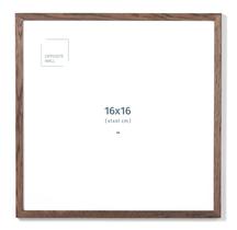 Porta-retratos: parede oposta, madeira de carvalho maciça escura, 41x41 cm