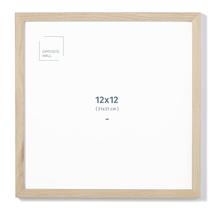 Porta-retratos: parede oposta, madeira de carvalho maciça natural 31x31cm Porta-retratos: parede oposta, madeira de carvalho maciça natural 31x31cm