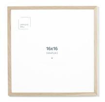 Porta-retratos: parede oposta, madeira de carvalho maciço natural, 41x41cm Porta-retratos: parede oposta, madeira de carvalho maciço natural, 41x41cm