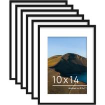 Porta-retratos PEALSN 10x14cm, conjunto de 6 para decoração de parede, preto Porta-retratos PEALSN 10x14cm, conjunto de 6 para decoração de parede, preto