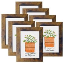 Porta-retratos PETAFLOP Rustic, 5x7 polegadas, Woodgrain, pacote com 7