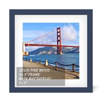 Porta-retratos POUYCIW 25,8 cm de madeira 9x9" com tapete de 7x7"