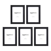 Porta-Retratos Retangular 5x7" Amazon Basics - Preto (Pacote com 5)