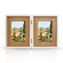 Porta-retratos RiteSune Rustic 2, 5 x 7 polegadas, envelhecido com miçangas