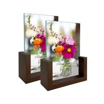 Porta-retratos RLAVBL 4x6, conjunto de 2 vidros rústicos de dupla face Porta-retratos RLAVBL 4x6, conjunto de 2 vidros rústicos de dupla face