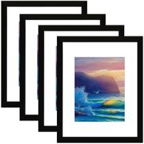 Porta-retratos SESEAT 16x20 cm pretos para 11x14 cm com tapete Porta-retratos SESEAT 16x20 cm pretos para 11x14 cm com tapete