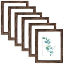 Porta-retratos SESEAT Rustic Brown, 8 x 10 polegadas, pacote com 6 Porta-retratos SESEAT Rustic Brown, 8 x 10 polegadas, pacote com 6