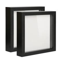 Porta-retratos Shadow Box Muzilife Deep Wood Glass 20x20cm Porta-retratos Shadow Box Muzilife Deep Wood Glass 20x20cm