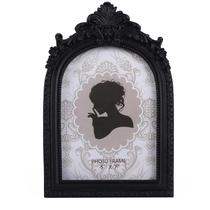 Porta-retratos SIKOO Vintage 5x7 preto gótico para mesa/suporte de parede Porta-retratos SIKOO Vintage 5x7 preto gótico para mesa/suporte de parede