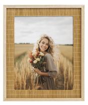 Porta-retratos Sonefreiy Boho 20x25cm Tecido de Bambu Natural