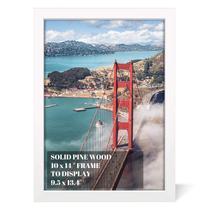 Porta-retratos Soniuong 25x36cm, madeira maciça, acrílico branco