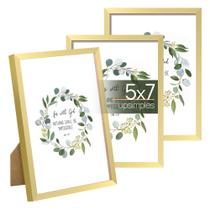Porta-retratos upsimple, conjunto de 3 vidros de alta definição 5x7