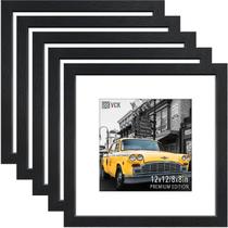 Porta-retratos VCK Premium Edition Preto 12x12, conjunto de 5