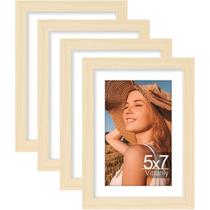 Porta-retratos Vittanly 13x18cm, conjunto de 4 madeiras naturais claras Porta-retratos Vittanly 13x18cm, conjunto de 4 madeiras naturais claras