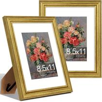 Porta-retratos Vittanly Rustic Gold 8,5x11, conjunto de 2 Porta-retratos Vittanly Rustic Gold 8,5x11, conjunto de 2