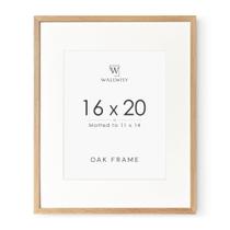 Porta-retratos wallwisy 16x20 em madeira maciça de carvalho com tapete 40x50cm