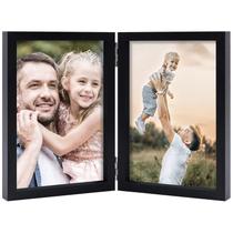 Porta-retratos WUTL 4x6 em MDF com dobradiça dupla e vidro real Porta-retratos WUTL 4x6 em MDF com dobradiça dupla e vidro real
