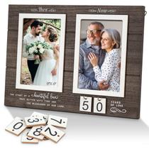 Porta-retratos Yakucho Then & Now Anniversary Wood 4x6" Porta-retratos Yakucho Then & Now Anniversary Wood 4x6"