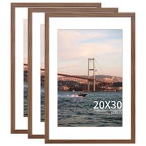Porta-retratos YESKAY Brown 20x30cm, conjunto de 3 para pendurar na parede Porta-retratos YESKAY Brown 20x30cm, conjunto de 3 para pendurar na parede