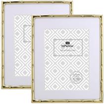Porta-retratos YipinYin Metal 20x25cm com tapete sem ácido, conjunto de 2