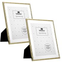 Porta-retratos YiPinYin Metal Gold Bamboo 10x12" (pacote com 2)