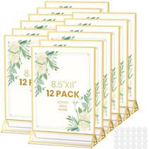 Porta-retratos YOAEAILY, acrílico dourado de 8,5 x 11 polegadas, dupla face, pacote com 12 Porta-retratos YOAEAILY, acrílico dourado de 8,5 x 11 polegadas, dupla face, pacote com 12