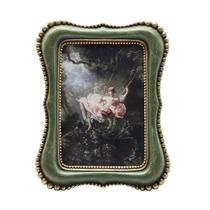 Porta-retratos YULINK Vintage 4x6 em resina verde antiga Porta-retratos YULINK Vintage 4x6 em resina verde antiga