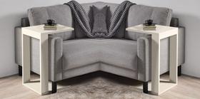 Porta Revistas 2 Mesas Canto Retangular Off Whit 65cm Altura